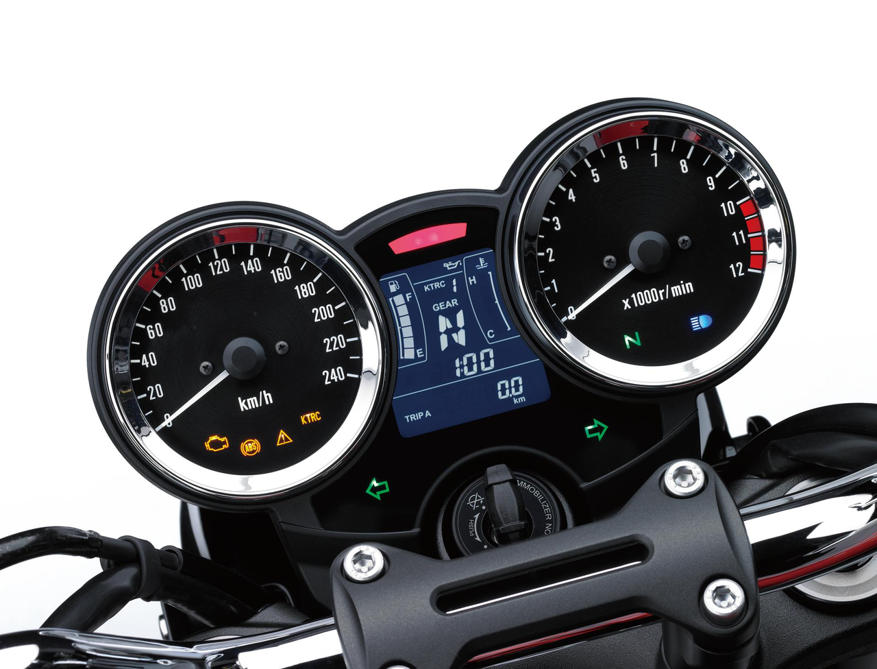 Klassische Rundinstrumente und Multifunktions-LCD-Display