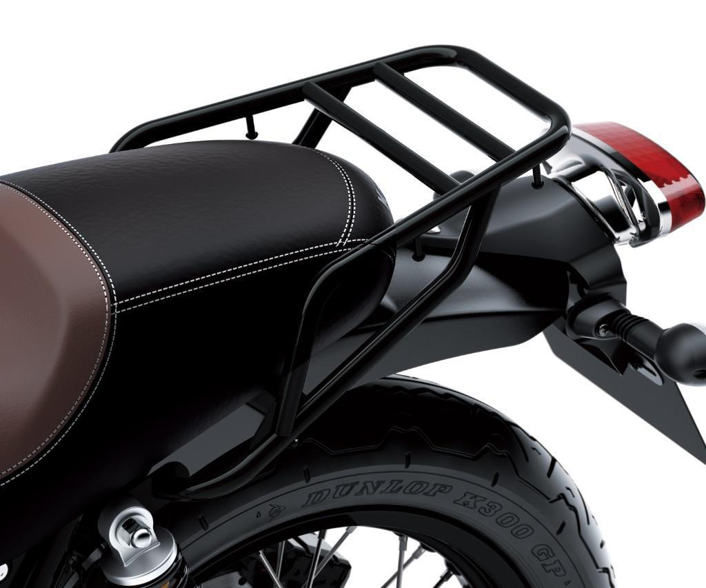 SPAAN Gepäckträger Schwarz Für Kawasaki W800 & W650 - Stabile Stahlkonstruktion