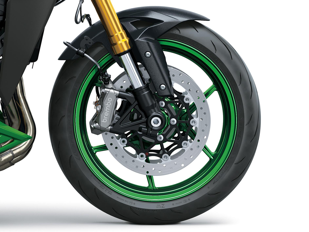 Brembo Vorderradbremsen und Öhlins Federbein