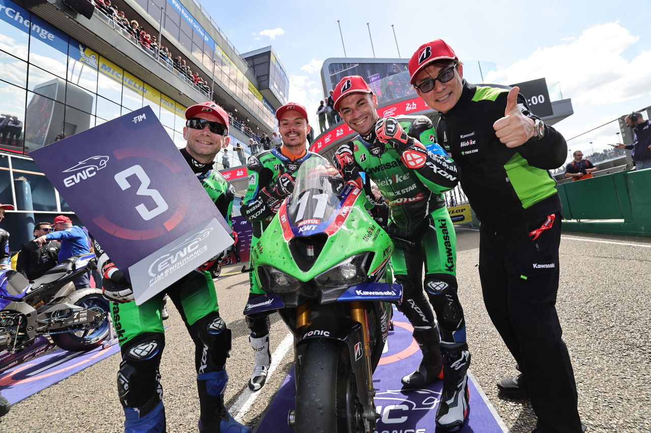 10268999-2026-FIM-Ewc-Le Mans,Race,KAWASAKI WEBIKE TRICKSTAR FRA Roman RAMOS ALVARO ESP Christian GAMARINO ITA Grégory LEBLANC FRA Enzo DE LA VEGA FRA ZX-10RR EWC