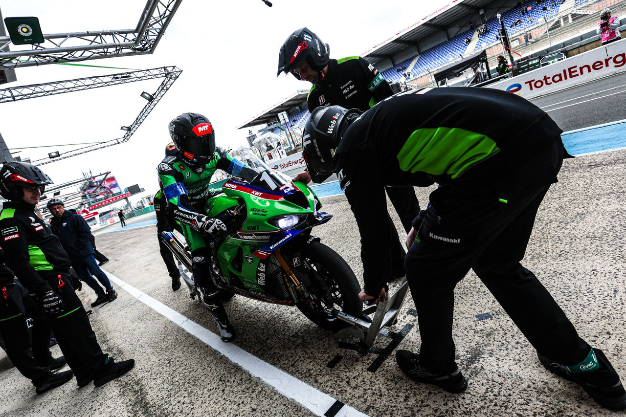 2026-FIM-Ewc-LeMans-KAWASAKI WEBIKE TRICKSTAR FRA Roman RAMOS ALVARO ESP Christian GAMARINO ITA Grégory LEBLANC FRA Enzo DE LA VEGA FRA ZX-10RR EWC